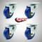 Service Caster 3 Inch SS Blue Polyurethane Wheel Swivel Top Plate Caster Set SCC-SS20S314-PPUB-BLUE-4 - alternate 1
